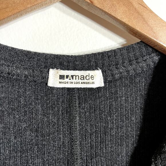 LA Made Gray Ribbed Tank - Picture 3 of 5